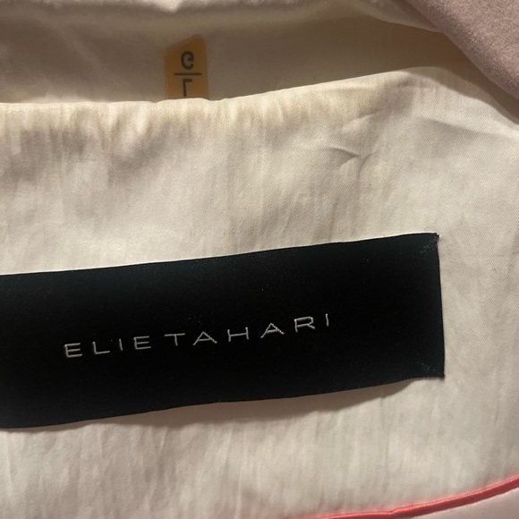 ELLIE TAHARI DOUBLE BREASTED IVORY TRENCH COAT MATCHING WRISTLET - Picture 7 of 8
